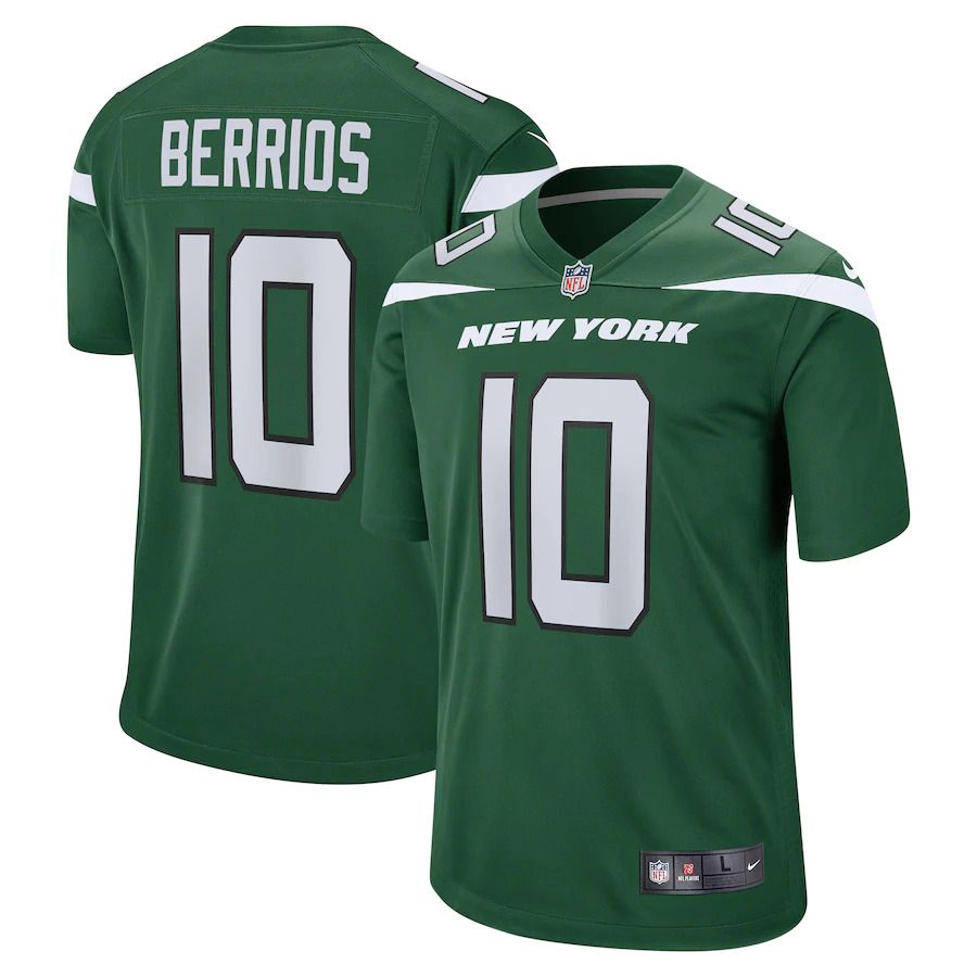 Men New York Jets #10 Braxton Berrios Nike Gotham Green Game NFL Jersey